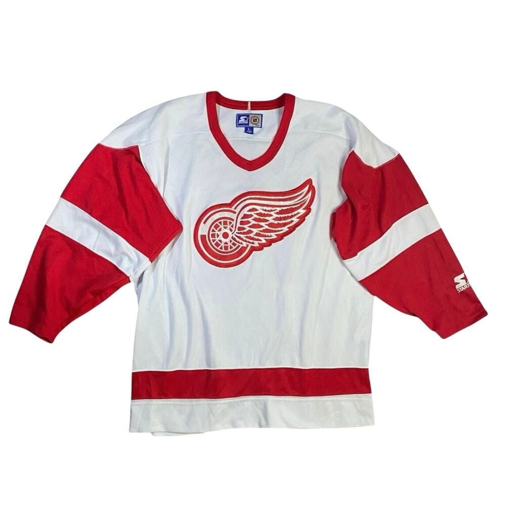 Vintage 90s Starter NHL Detroit Red Wings Hockey Jersey - L